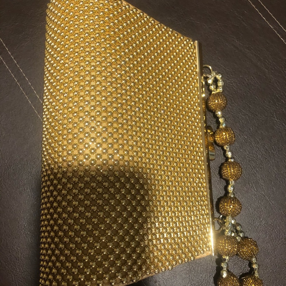 Gold evening clutch purse